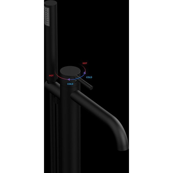 Смеситель для ванны Vincea Desire VTF-1DMB, черный матовый фото 4