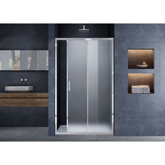 Душевая дверь Vincea Alpha 140 см VDS-3AL140MT, хром/текстурное фото 2