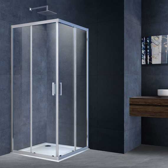 Душевое ограждение Vincea Alpha 80x80 см VSS-3AL800CL, хром/прозрачное фото 