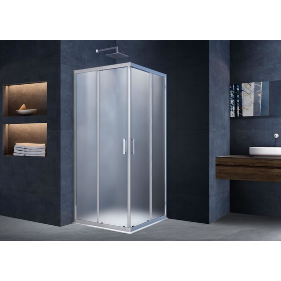 Душевое ограждение Vincea Alpha 100x100 см VSS-3AL100MT, хром/текстурное - 2 Душевое ограждение Vincea Alpha 100x100 см VSS-3AL100MT, хром/текстурное фото 2