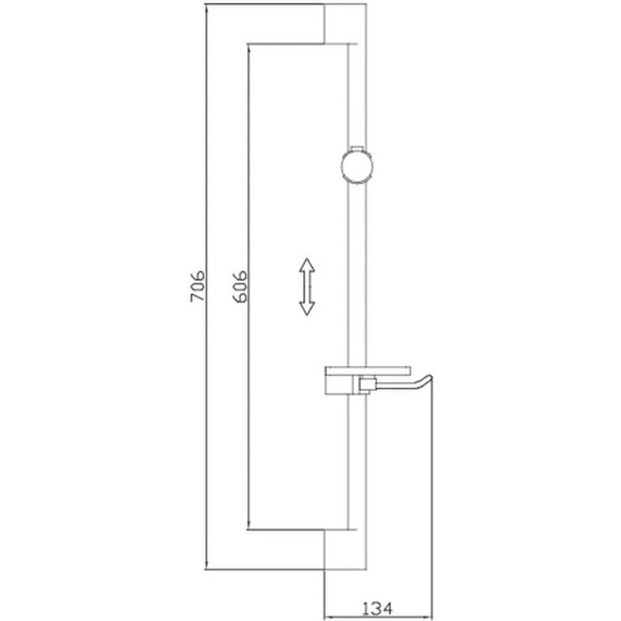 Душевая штанга Potato 70 см P9033 фото 2