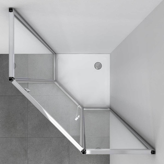 Душевое ограждение Vincea Penta 90x90 см VSP-3P900CLB, черный/прозрачное фото 2