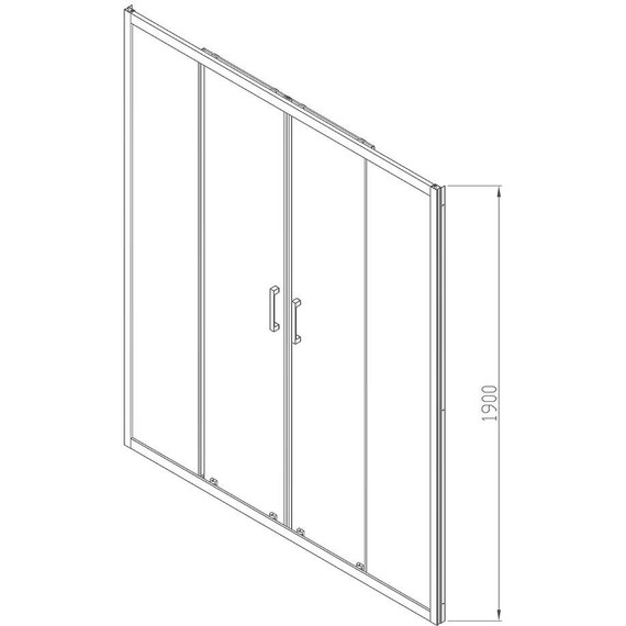 Душевая дверь Vincea Alpha 160 см VDS-3AL2160MT, хром/текстурное фото 7