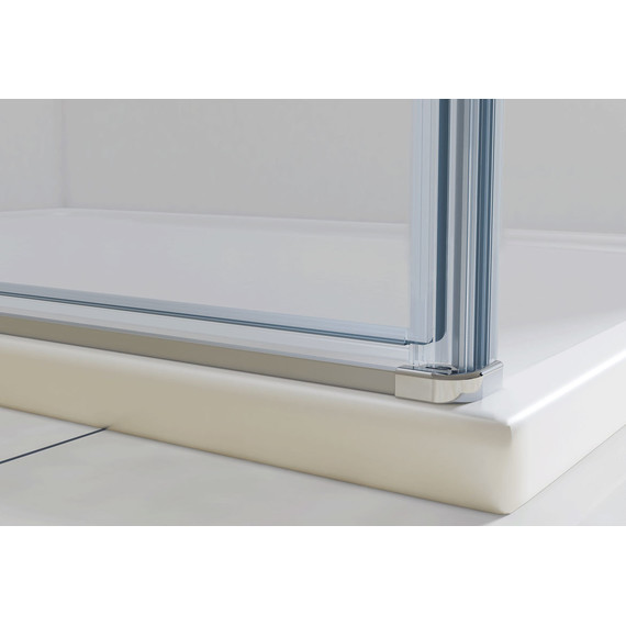 Душевое ограждение Vincea Extra 100-110x90 см VSR-1E101190CLB (стекло 8 мм), черный/прозрачное фото 3