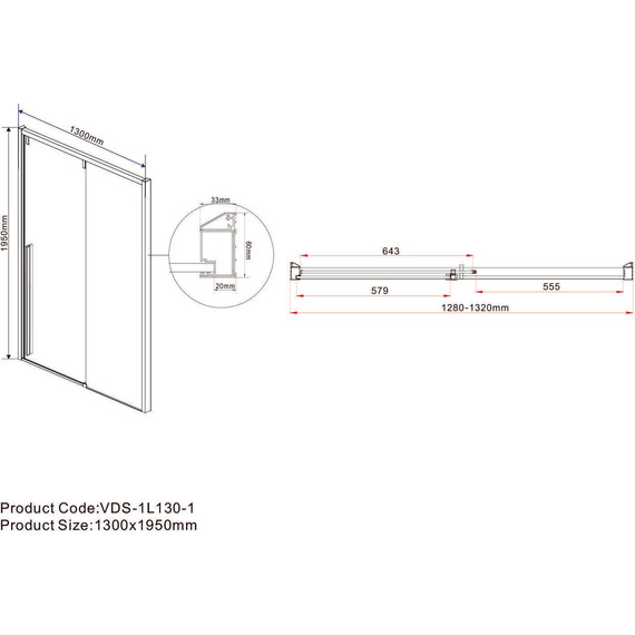 Душевая дверь Vincea Lugano 130 см VDS-1L130CL-1 (стекло 8 мм), хром/прозрачное - 5 Душевая дверь Vincea Lugano 130 см VDS-1L130CL-1 (стекло 8 мм), хром/прозрачное фото 5