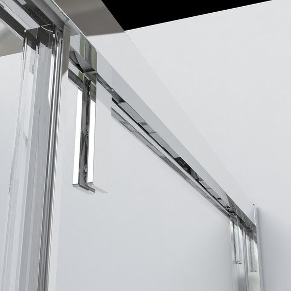 Душевое ограждение Vincea Lugano 130x100 см VSR-1L1013CLB-1 (стекло 8 мм), черный/прозрачное фото 2