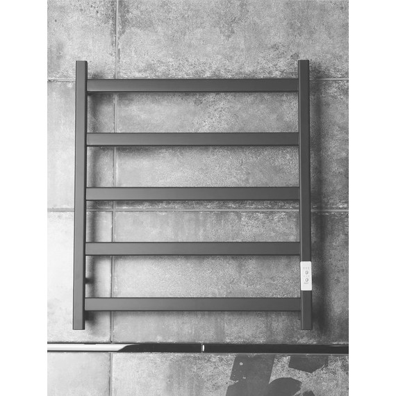 Полотенцесушитель электрический Тругор Пэк сп 20 ВГП П5 500х600 мм, чёрный (возможность скрытого подключения) 00-00042996 фото 3