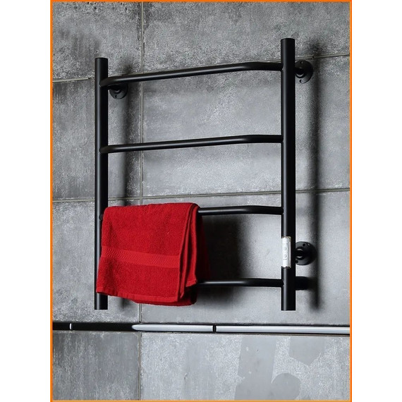 Полотенцесушитель электрический Тругор Пэк сп 6 ВГП П4 500х600 мм, чёрный (возможность скрытого подключения) 00-00035959 фото 4