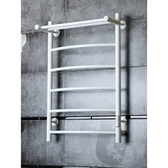 Полотенцесушитель электрический Тругор Пэк сп 5 ВГП с полкой П6 500х800 мм, белый (возможность скрытого подключения) 00-00042756 фото 2