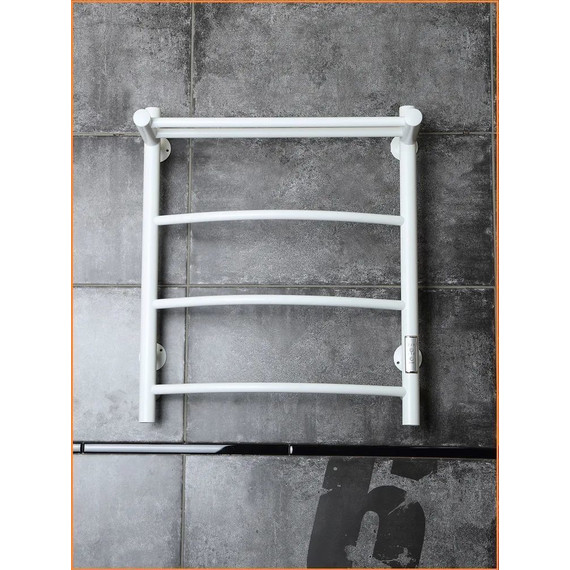 Полотенцесушитель электрический Тругор Пэк сп 5 ВГП с полкой П4 500х600 мм, белый (возможность скрытого подключения) 00-00042749 фото 4