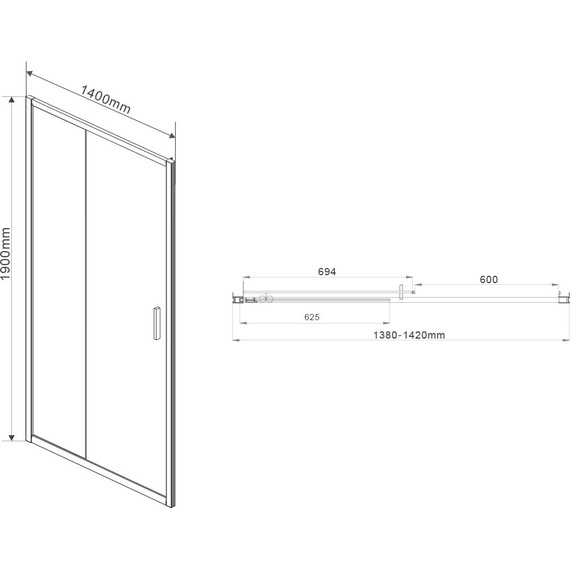 Душевая дверь Vincea Garda 140 см VDS-1G140CL, хром/прозрачное - 4 Душевая дверь Vincea Garda 140 см VDS-1G140CL, хром/прозрачное фото 4