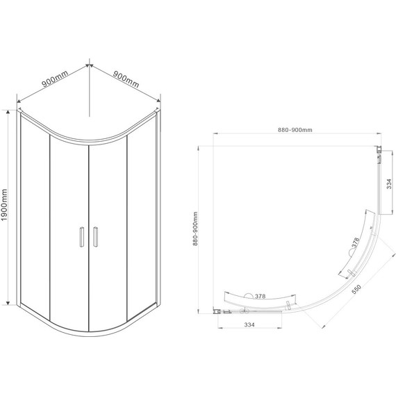Душевое ограждение Vincea Garda 90x90 см VSQ-1G900CH, хром/шиншилла - 7 Душевое ограждение Vincea Garda 90x90 см VSQ-1G900CH, хром/шиншилла фото 7