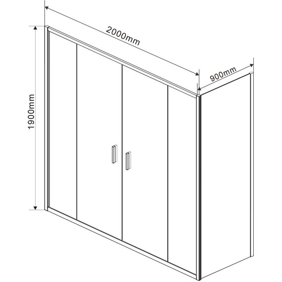 Душевое ограждение Vincea Garda 200x90 см VSR-1G29020CH, хром/шиншилла фото 6