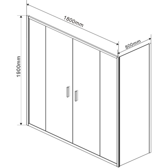 Душевое ограждение Vincea Garda 180x80 см VSR-1G28018CL, хром/прозрачное фото 6