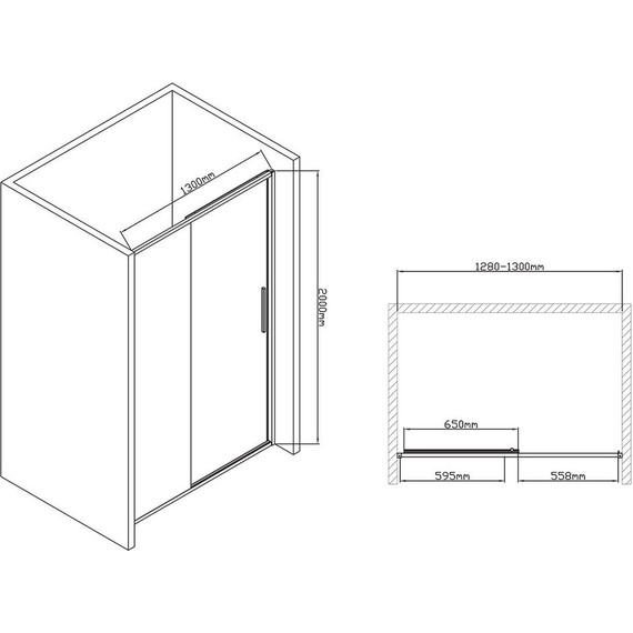 Душевая дверь Vincea Slim-U 130 см VDS-2SU130CL, хром/прозрачное фото 7