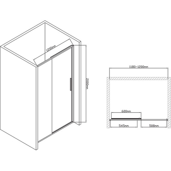 Душевая дверь Vincea Slim-U 120 см VDS-2SU120CL, хром/прозрачное фото 7