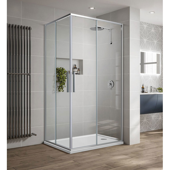 Душевое ограждение Vincea Slim-U 90x90 см VSS-2SU900CL, хром/прозрачное фото 