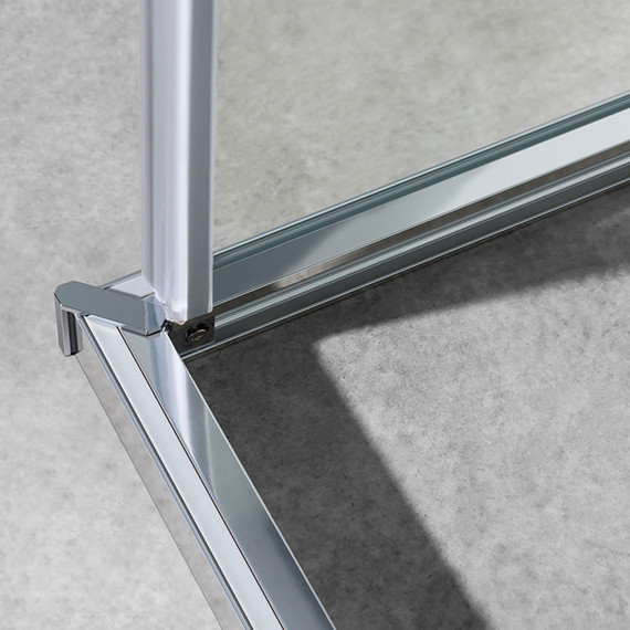 Душевое ограждение Vincea Slim-U 100x80 см VSS-2SU8010CLB, черный/прозрачное фото 4