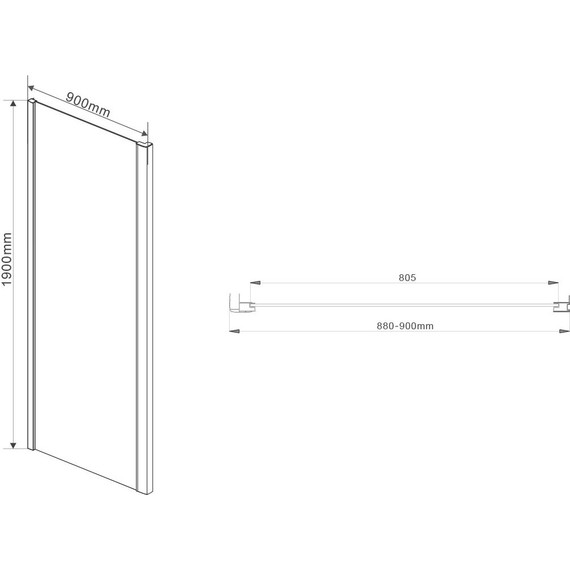 Душевое ограждение Vincea Intra 80-90x90 см VSR-1I809090CH, хром/шиншилла фото 9