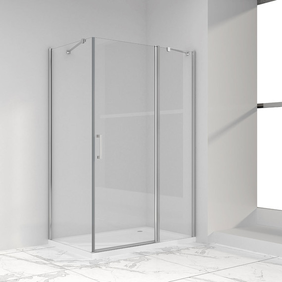 Душевое ограждение Vincea Orta 100x90 см VSR-1O9010CL, хром/прозрачное фото 