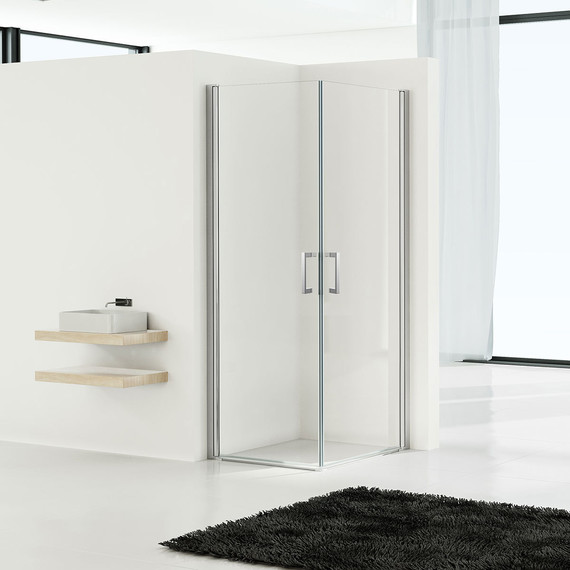 Душевое ограждение Vincea Orta 80x80 см VSS-1O8080CL, хром/прозрачное фото 