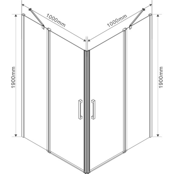Душевое ограждение Vincea Orta 100x100 см VSS-1O1010CL, хром/прозрачное фото 3