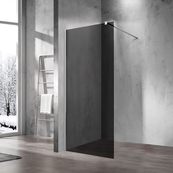 Душевая перегородка Vincea Walk-In 120 см VSW-1H120CG (стекло 8 мм) с кронштейном в комплекте, хром/тонированное фото 