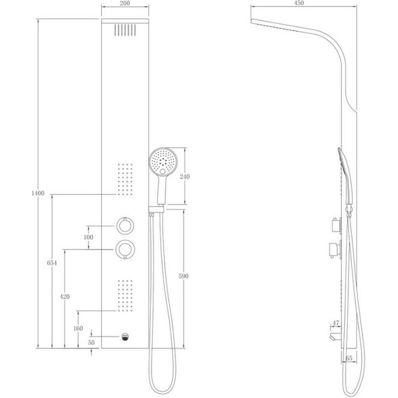 Гидромассажная панель Taliente ТА-G-S01C+s фото 2