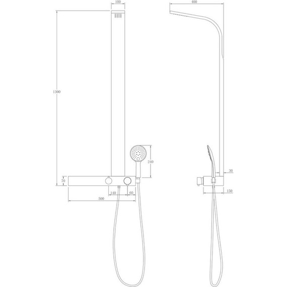 Душевая стойка Taliente ТА-G-TS1301B, черный - 2 Душевая стойка Taliente ТА-G-TS1301B, черный фото 2