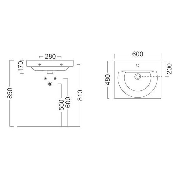 Раковина Kerama Marazzi BUONGIORNO 60 см BG.wb.60 фото 7