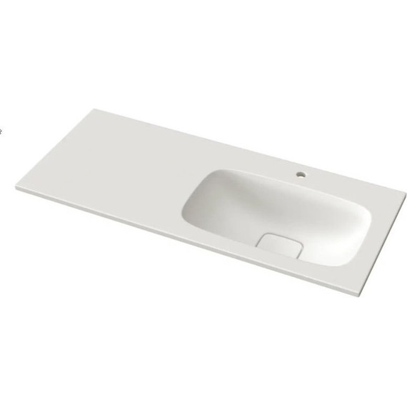 Тумба напольная с раковиной-столешницей Taliente Olejo 120 см R TA-MBO-60NR-blanco, белый глянец фото 4