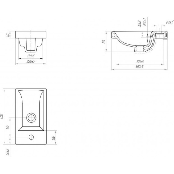 Тумба подвесная с раковиной Taliente Olejo 40 см TA-MBO-40PR-blanco, белый глянец фото 8