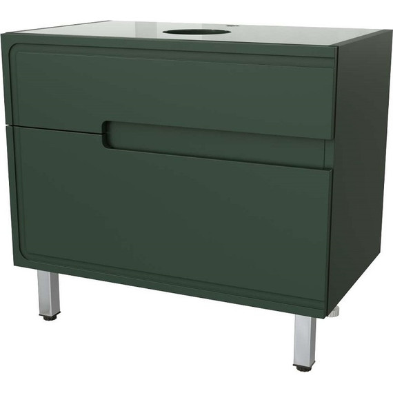 Тумба напольная со столешницей Taliente Cevia 80 см TA-MBC-80PS-grigio verde, серо-зелёный матовый фото 