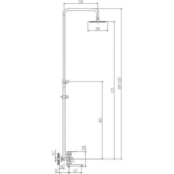 Душевая стойка Haiba HB24806, сталь - 5 Душевая стойка Haiba HB24806, сталь фото 5