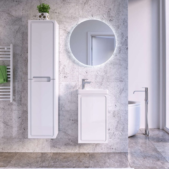 Тумба подвесная с раковиной Taliente Olejo 40 см TA-MBO-40PR-blanco, белый глянец фото 2