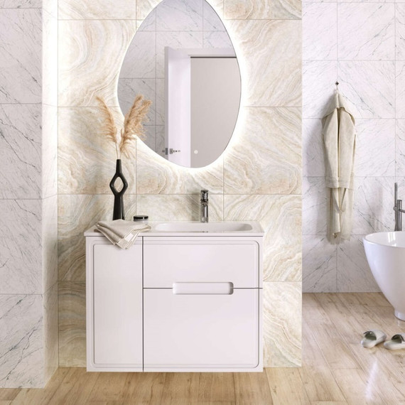 Тумба подвесная с раковиной Taliente Olejo 90 см R TA-MBO-90PR(R)-blanco, белый глянец фото 3