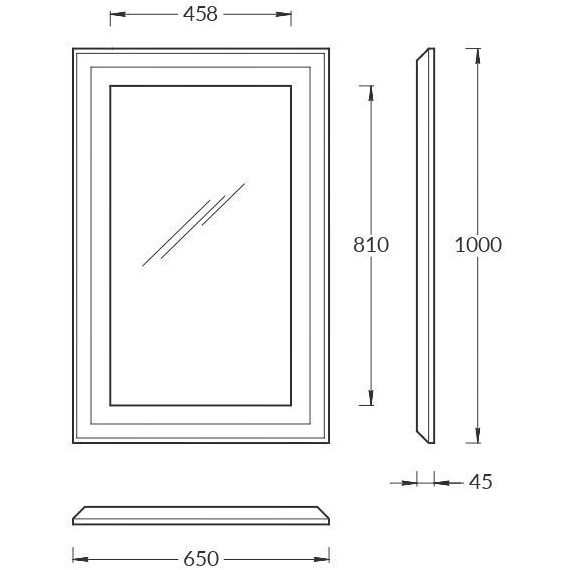 Зеркало Kerama Marazzi Plaza Classic 65 см PL.C.mi.65\WHT, белый фото 5