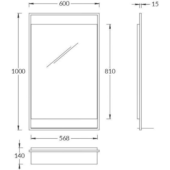 Зеркало Kerama Marazzi Plaza Next Led 60 см PL.N.mi.P.60\BLK черный фото 5
