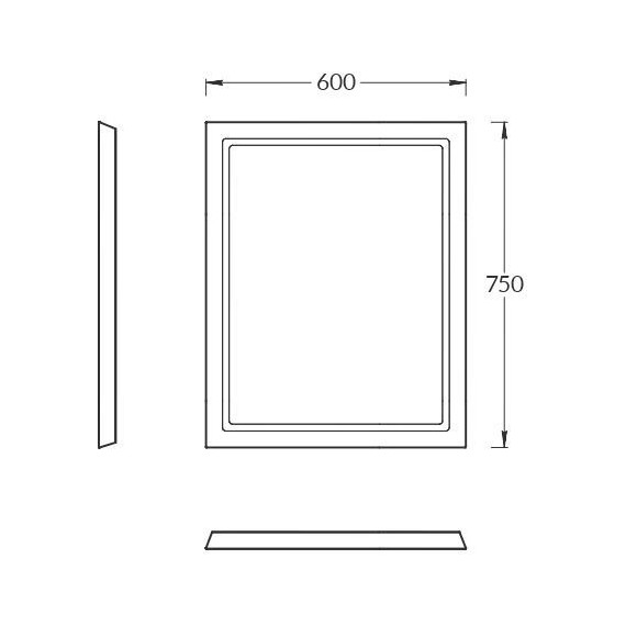 Зеркало Kerama Marazzi POMPEI 60 см, белый фото 3