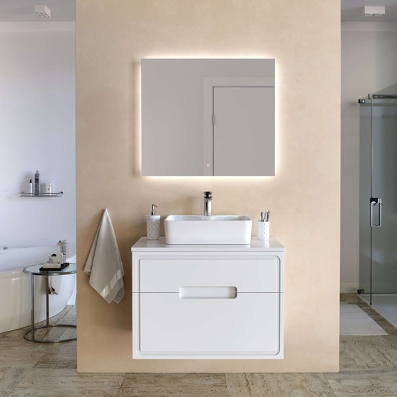 Тумба подвесная со столешницей Taliente Olejo 100 см TA-MBO-100PS-blanco, белый глянец фото 2