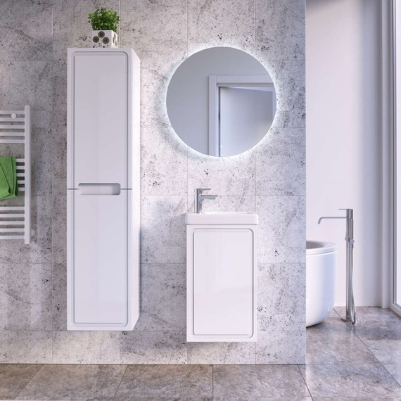 Пенал подвесной Taliente Olejo 35 см TA-MBO-P150P-blanco, универсальный, белый глянец - 2 Пенал подвесной Taliente Olejo 35 см TA-MBO-P150P-blanco, универсальный, белый глянец фото 2