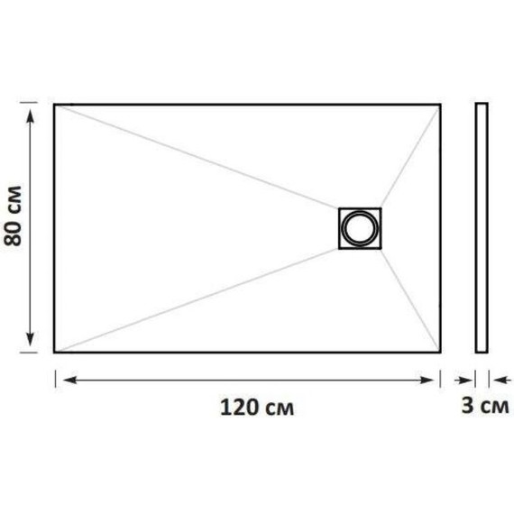 Поддон каменный Taliente 120x80 см PTA-ST-120B, черный матовый фото 4