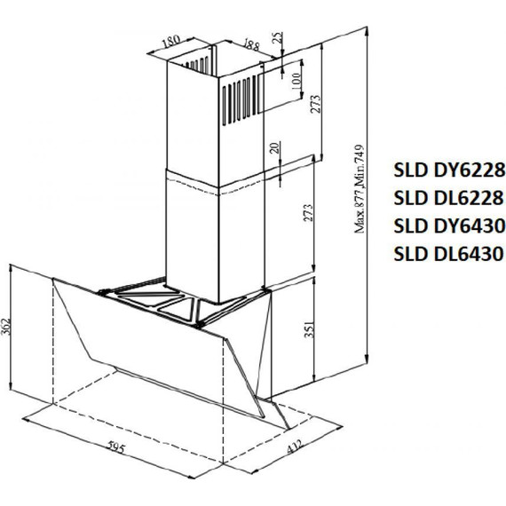 Вытяжка Schaub Lorenz SLD DL6228 (белое стекло) фото 17
