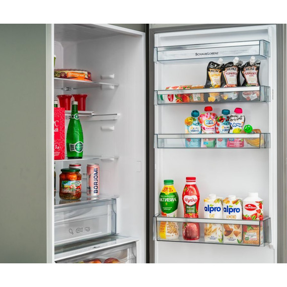 Двухкамерный холодильник Schaub Lorenz SLU S379L4E (белое стекло) фото 11