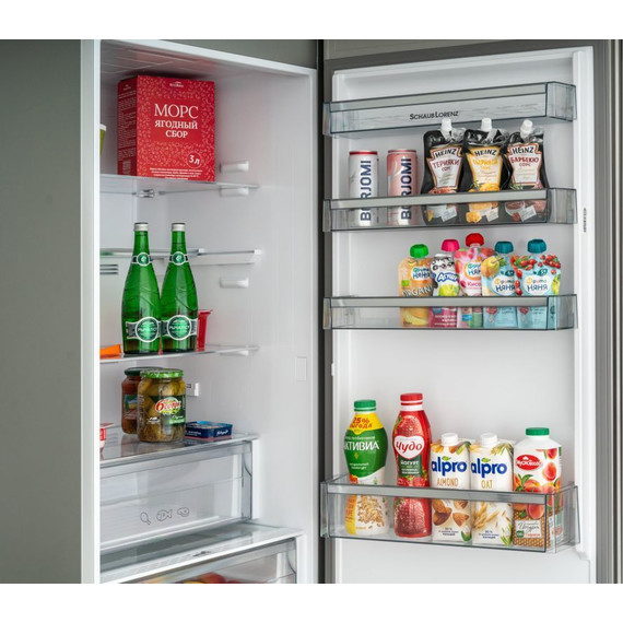 Двухкамерный холодильник Schaub Lorenz SLU S379Y4E (чёрное стекло) фото 13