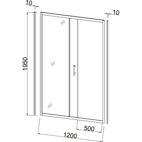 Душевая дверь Taliente 120x195 см TA-120-1CP, хром/прозрачное - 2 Душевая дверь Taliente 120x195 см TA-120-1CP, хром/прозрачное фото 2
