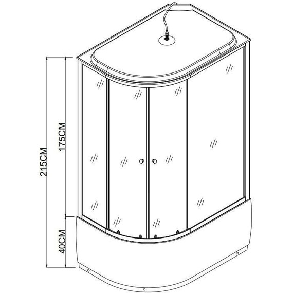 Душевая кабина Taliente 120x80 см TA-12080GR, хром/тонированное - 4 Душевая кабина Taliente 120x80 см TA-12080GR, хром/тонированное фото 4