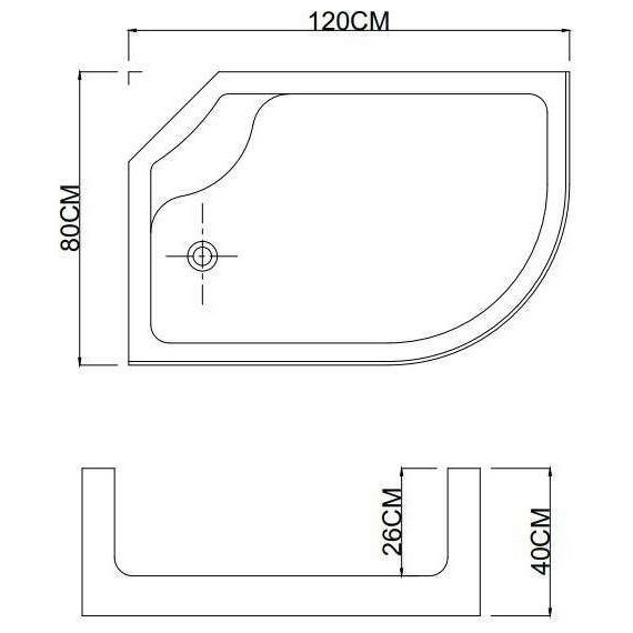 Душевая кабина Taliente 120x80 см TA-12080M(R), хром/матовое - 6 Душевая кабина Taliente 120x80 см TA-12080M(R), хром/матовое фото 6