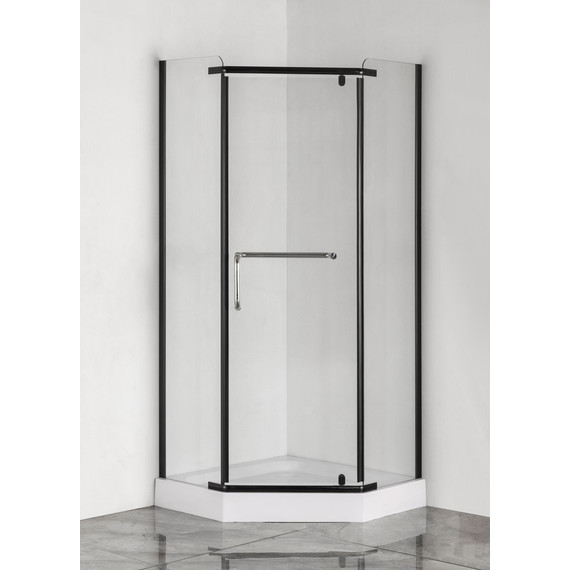 Душевое ограждение Taliente 90x90 см TA-09093-1CB, черный/прозрачное фото 