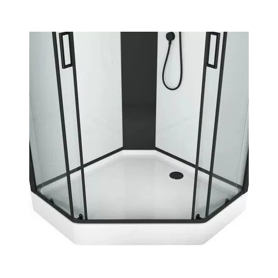 Душевое кабина Grossman Elegans 100 см GR250D, чёрный/прозрачное - 3 Душевое кабина Grossman Elegans 100 см GR250D, чёрный/прозрачное фото 3